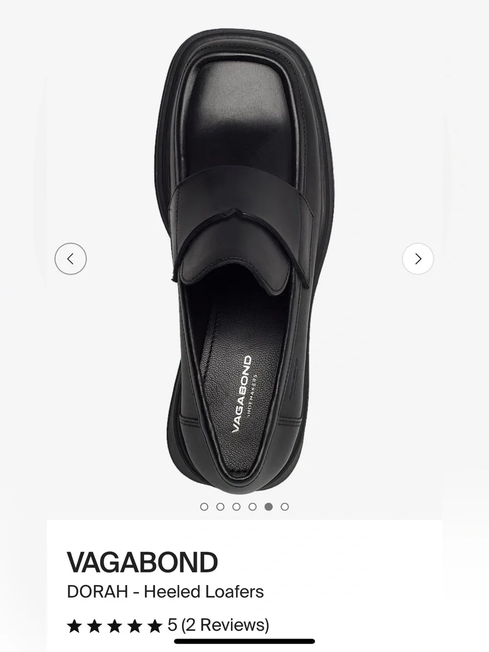 Vagabond Dorah Heeled Loafers – Black Leather Size EU38/US 7.5 - Picture 4 of 6